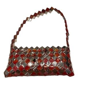 Candy Wrapper Hand Bag Purse Recycled Clutch Custom Handmade